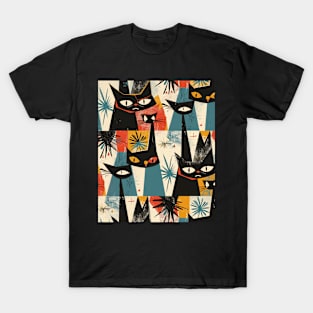 Mid-Century Cat Real Estate T-Shirt